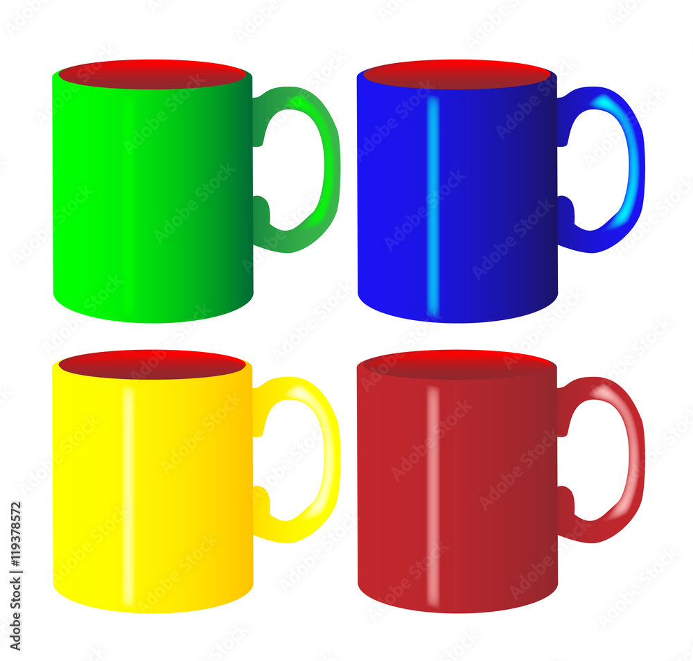 Large Isolated Mug Set Large Isolated Mug Set