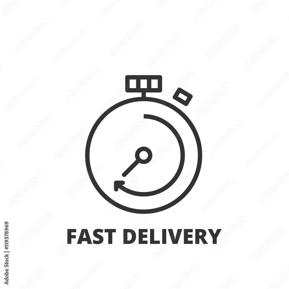 Line icon. Fast delivery