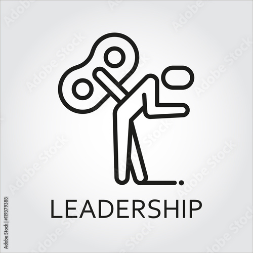 line icon leadership key man