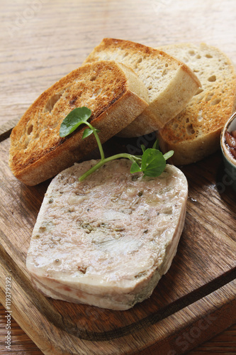 pate with toast platter photo