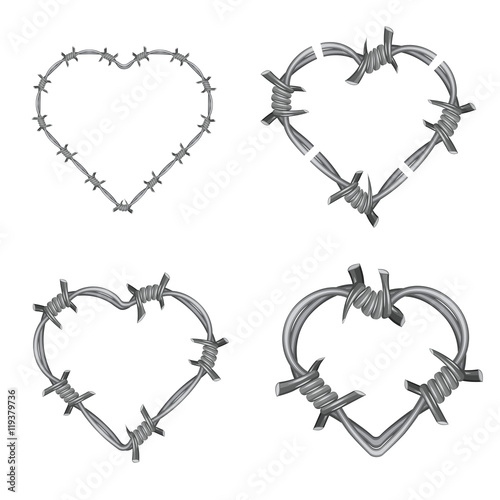 Frame heart barbed wire set