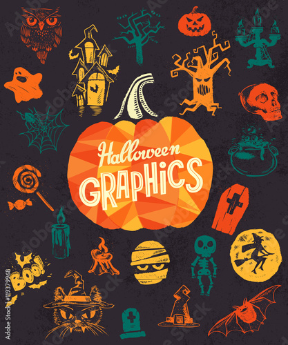 Halloween vintage set
