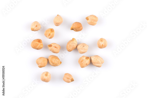 chickpea on white background