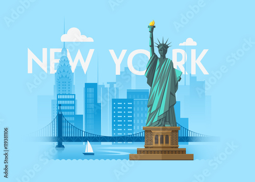 New York Cityscape background design