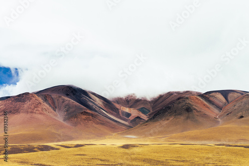 Color and texture of a mountain in the Andes, Antofalla, Catamar