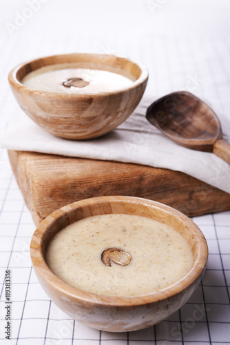 cream soup with mushrooms