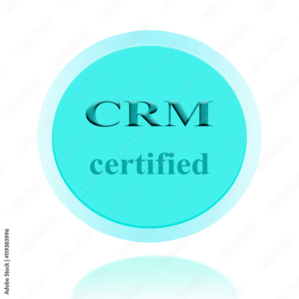 CRM certified icon or symbol image concept design for business and use in company system. CRM certified icon or symbol image concept design for business and use in company system.