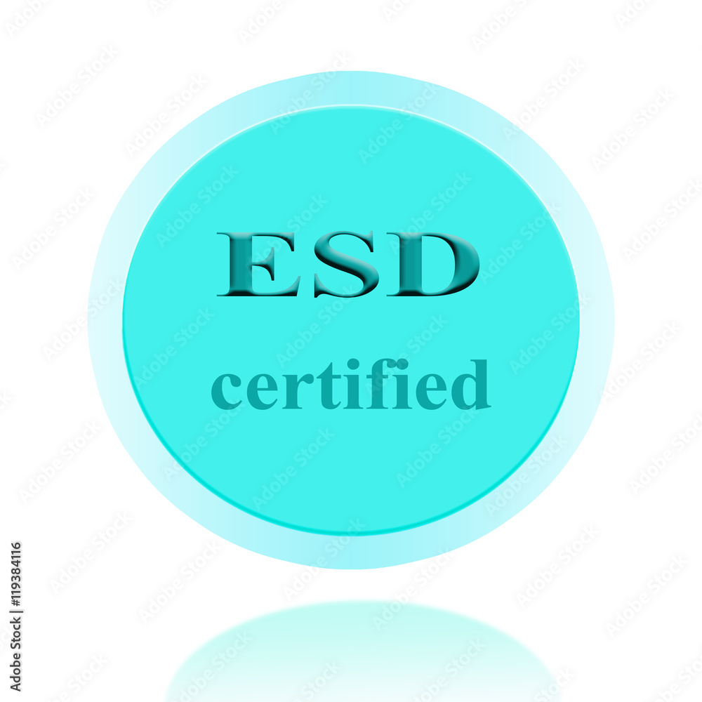 ESD certified icon or symbol image concept design for business and use in company system. ESD certified icon or symbol image concept design for business and use in company system.