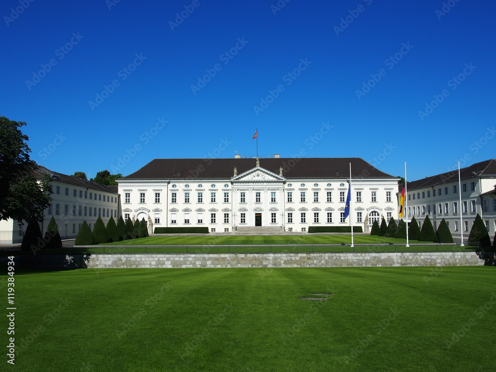 Berlin: Schloss Bellevue, Amtssitz des Bundespräsidenten, Deutschland