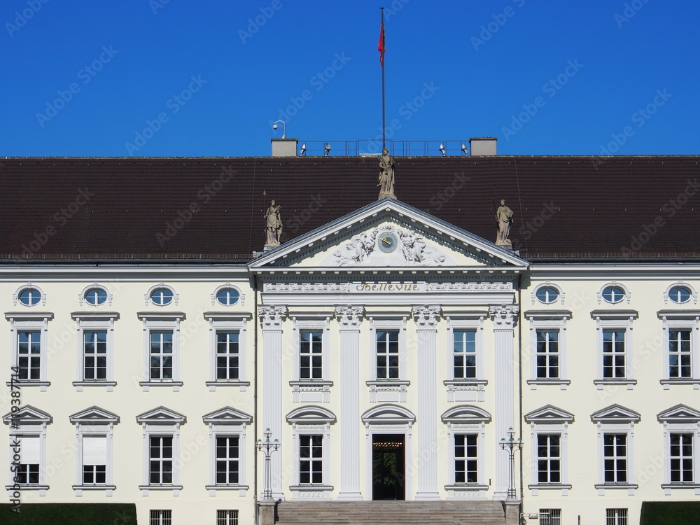 Berlin: Schloss Bellevue, Amtssitz des Bundespräsidenten, Deutschland