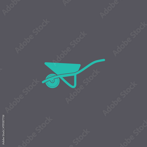 Wheelbarrow cart icon.