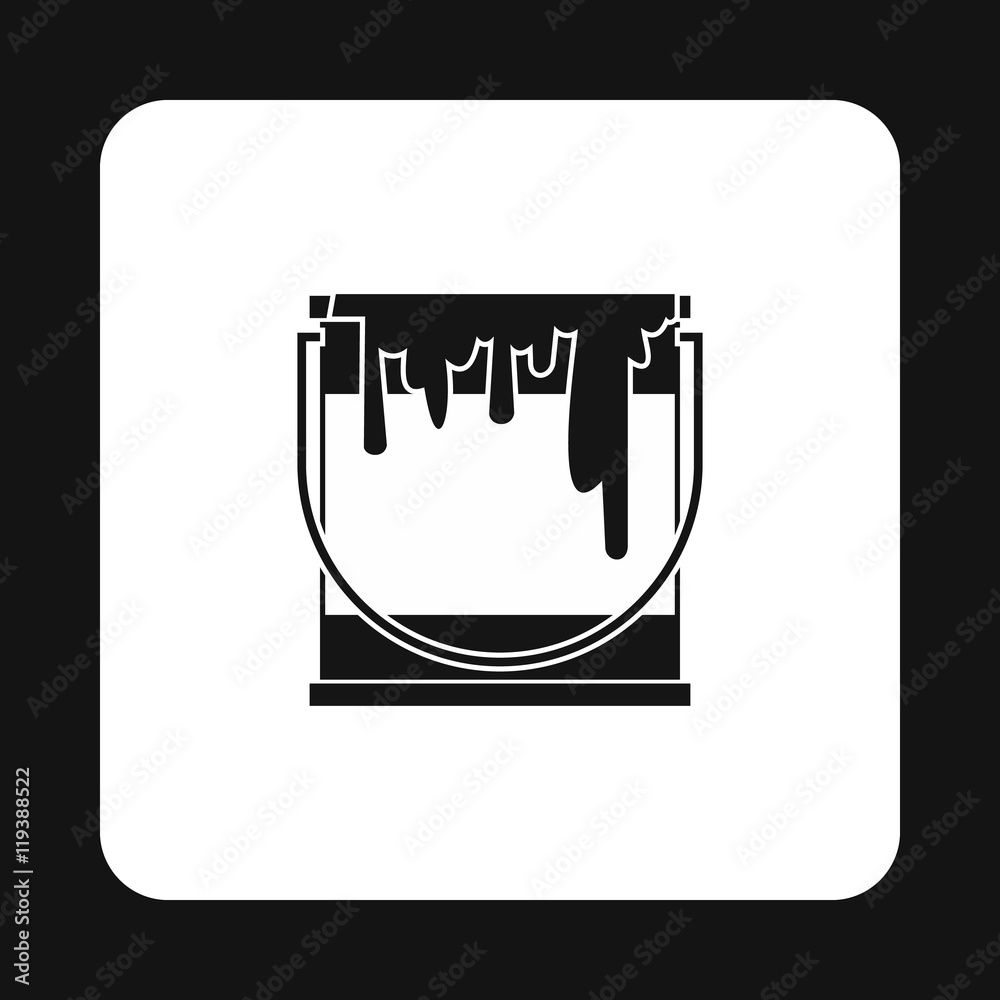 Paint can icon in simple style on a white background Paint can icon in simple style on a white background