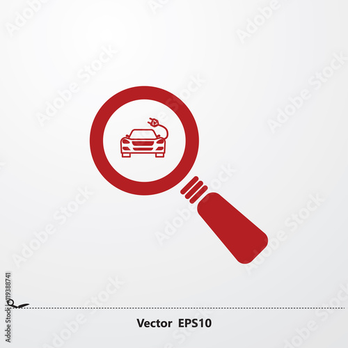 Eco car icon vector