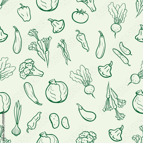 Vegetables. Seamless background