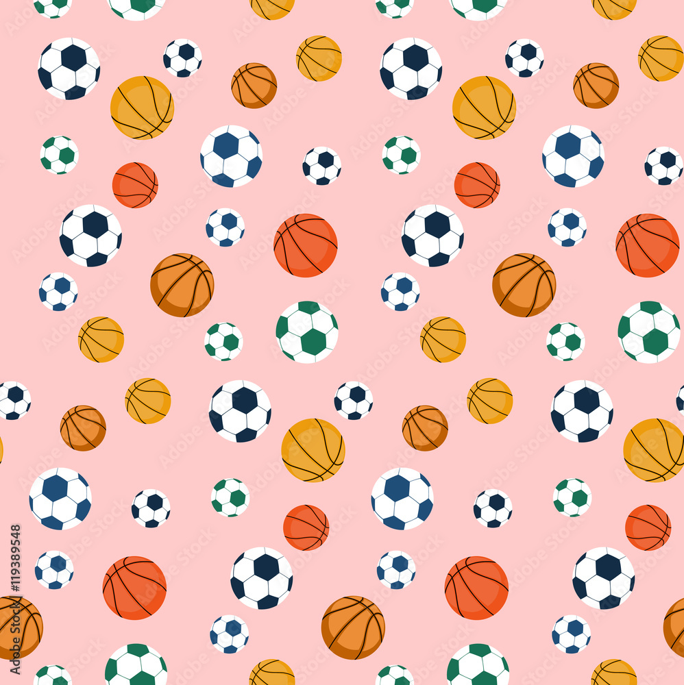 Sport balls seamless pattern Sport balls seamless pattern