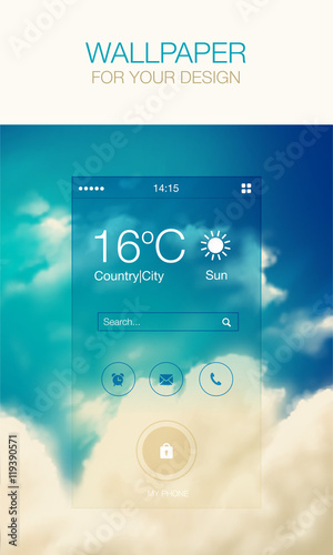 Mobile interface wallpaper design
