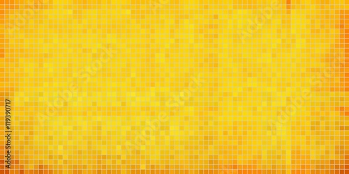 Yellow abstract mosaic background - Illustration, 
Mosaic grunge background, 
Squares Of Light And Dark yellow, 
Yellow shapes of mosaic style