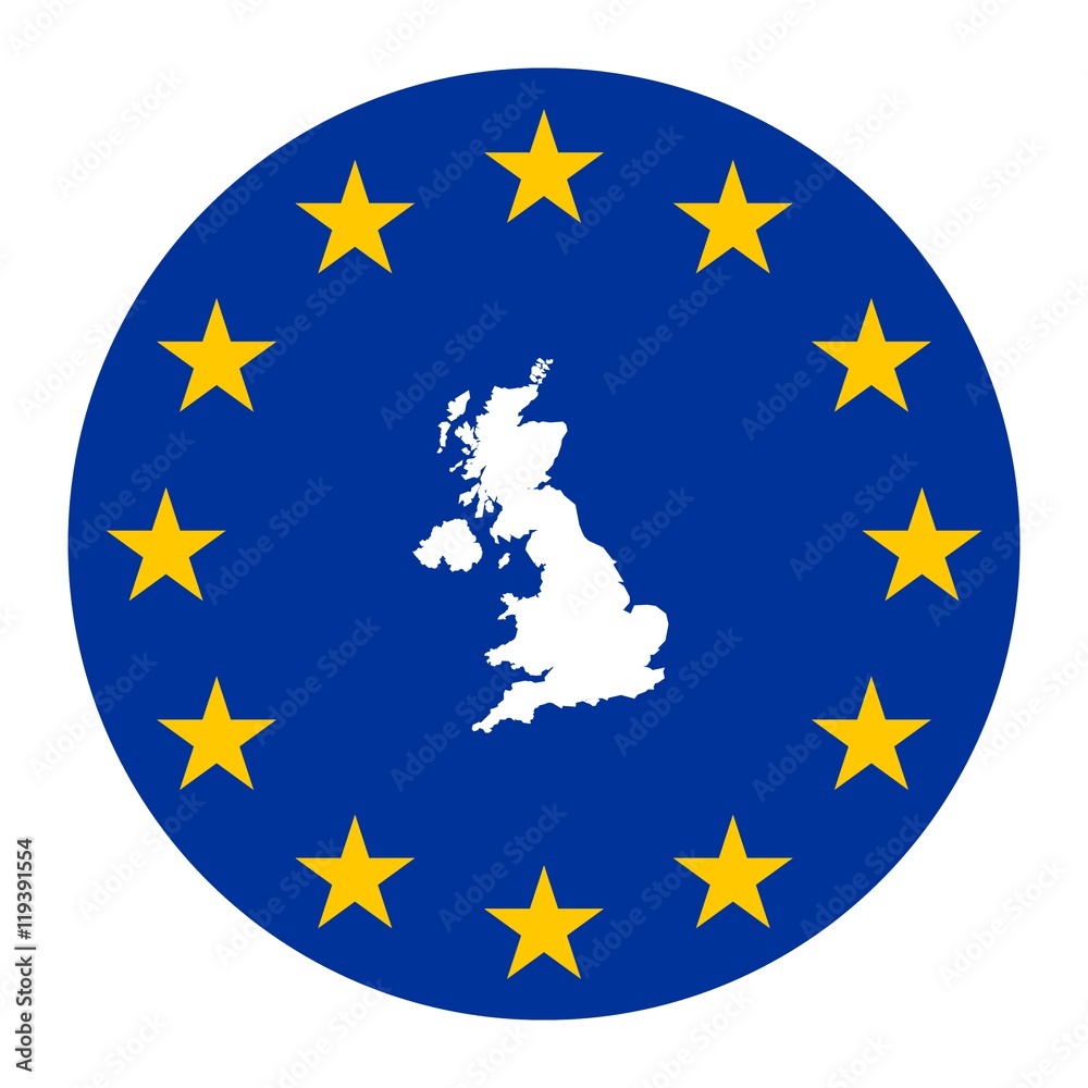 Carte du Royaume-Uni dans un drapeau européen Carte du Royaume-Uni dans un drapeau européen