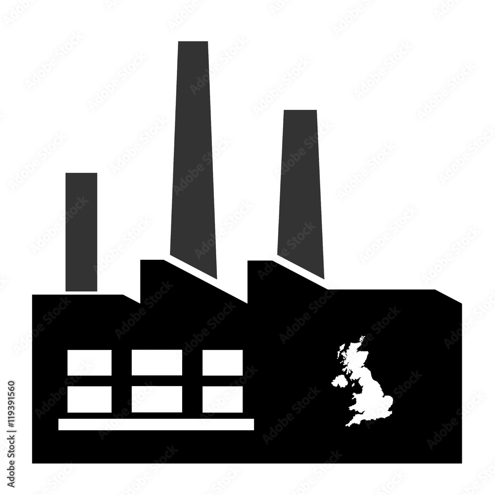Carte du Royaume-Uni dans une usine Carte du Royaume-Uni dans une usine