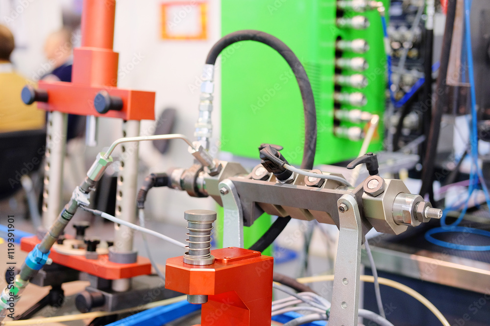 The image of a car injector diagnostic and repair machine The image of a car injector diagnostic and repair machine