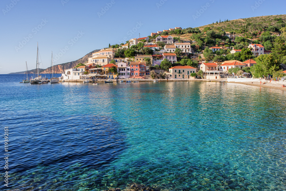 The port of Assos in Kefalonia, Ionian Islands, Greece