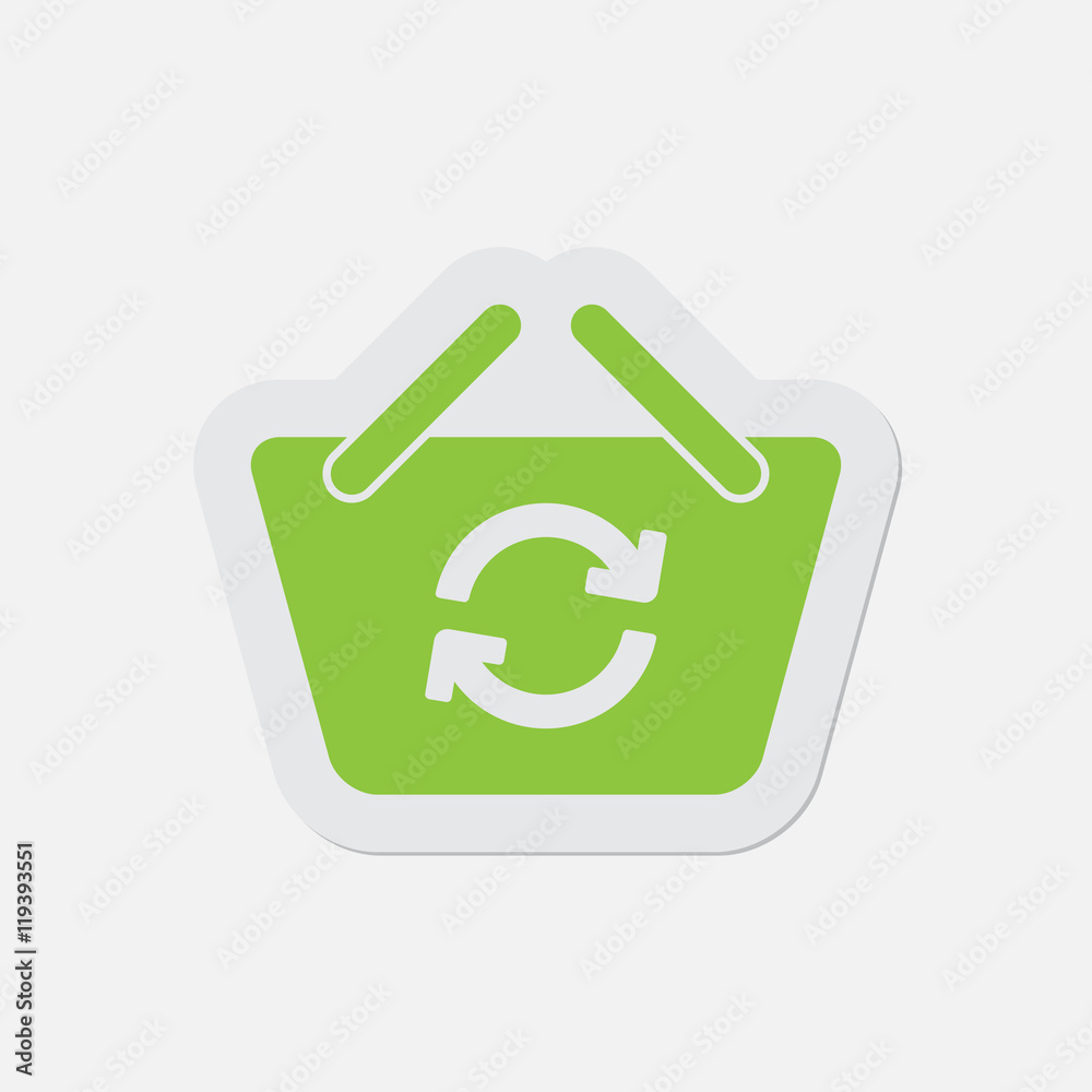 simple green icon - shopping basket refresh simple green icon - shopping basket refresh