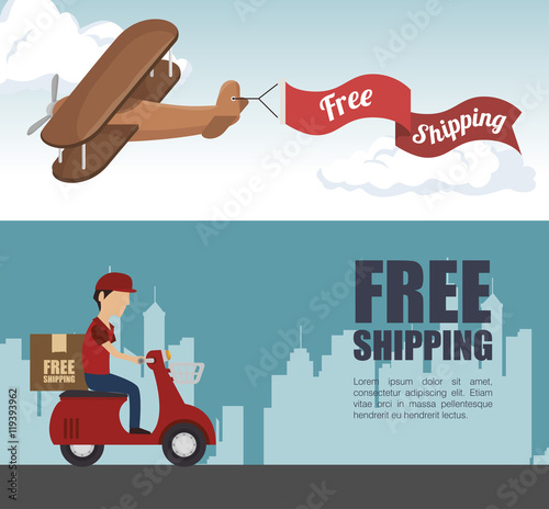 free shipping delivery icon