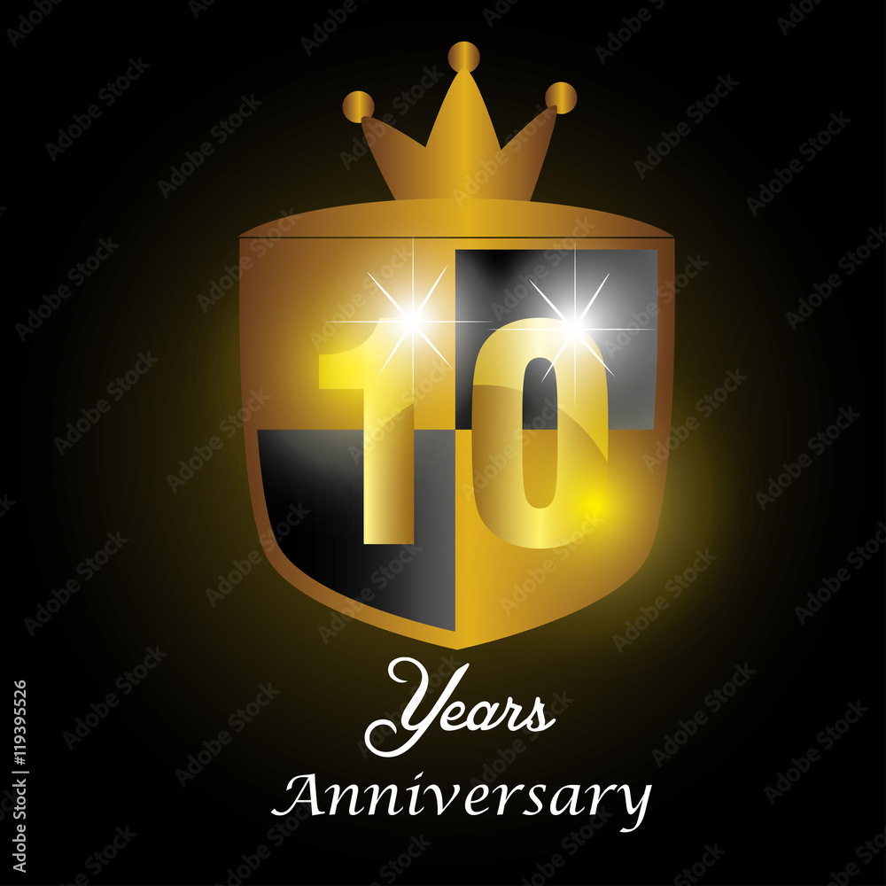 seal quality years anniversary vector illustration design