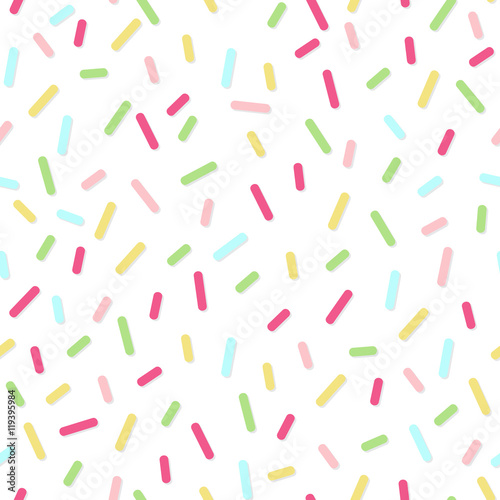 Simple geometrical seamless pattern with small lines and shadows. Graphic lines texture. Donut cream