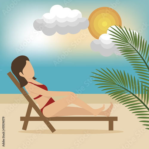 summer vacation holiday icon vector illustration design © Gstudio