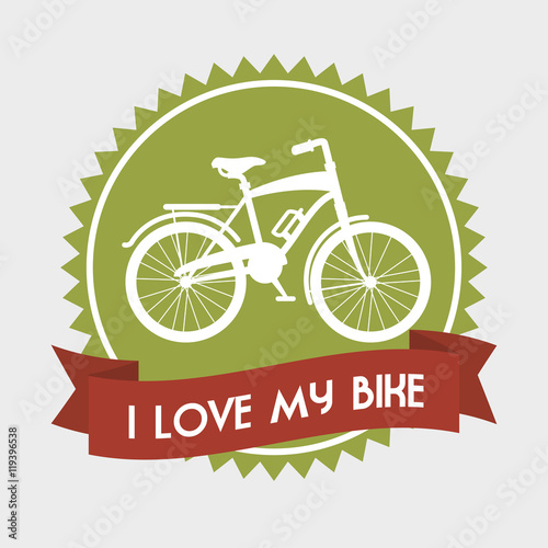 love bicycle lifestyle  icon vector illustration design