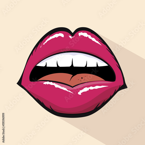 Wallpaper Mural lip female beautiful d icon vector illustration design Torontodigital.ca