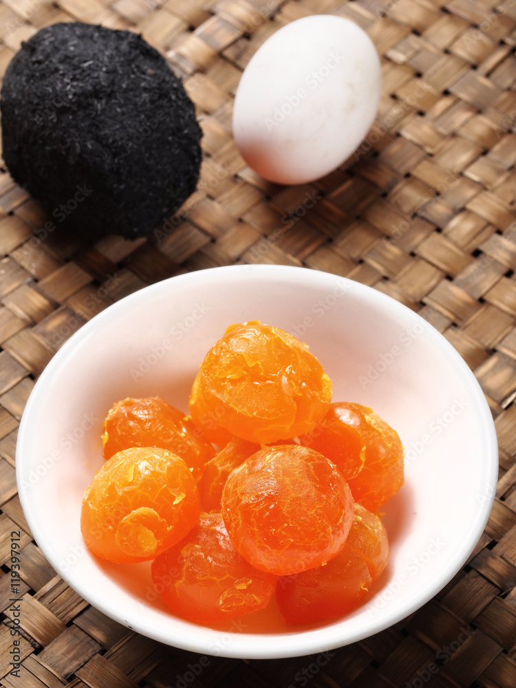 rustic chinese golden salted egg yolk