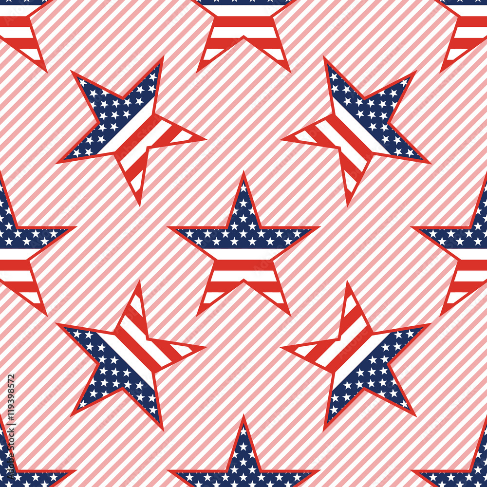Premium Vector  American patriotic stars and stripes seamless pattern