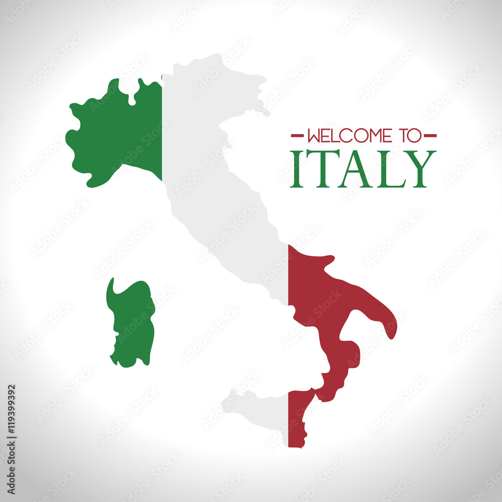 italy flag isolated icon vector illustration design