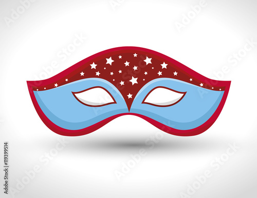gondolier mask isolated icon vector illustration design