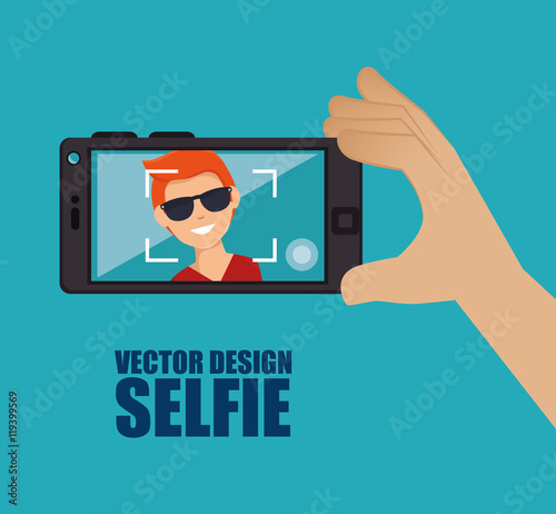 photography selfie style isolated vector illustration design