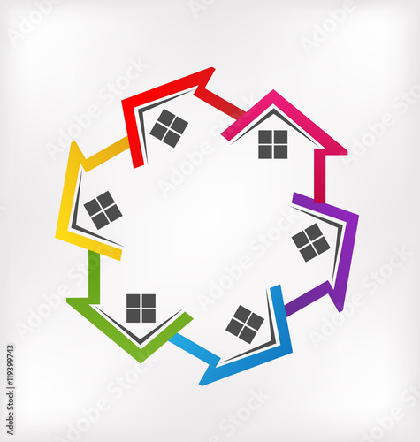 Logo jouses vector colorful image id real estate business