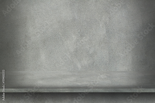 cement wall with shelf for pattern