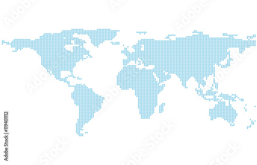 Dotted World Map.