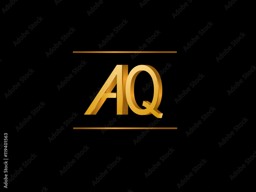 AQ Initial Logo for your startup venture