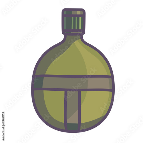 Hip flask icon. Men drinking accessory.