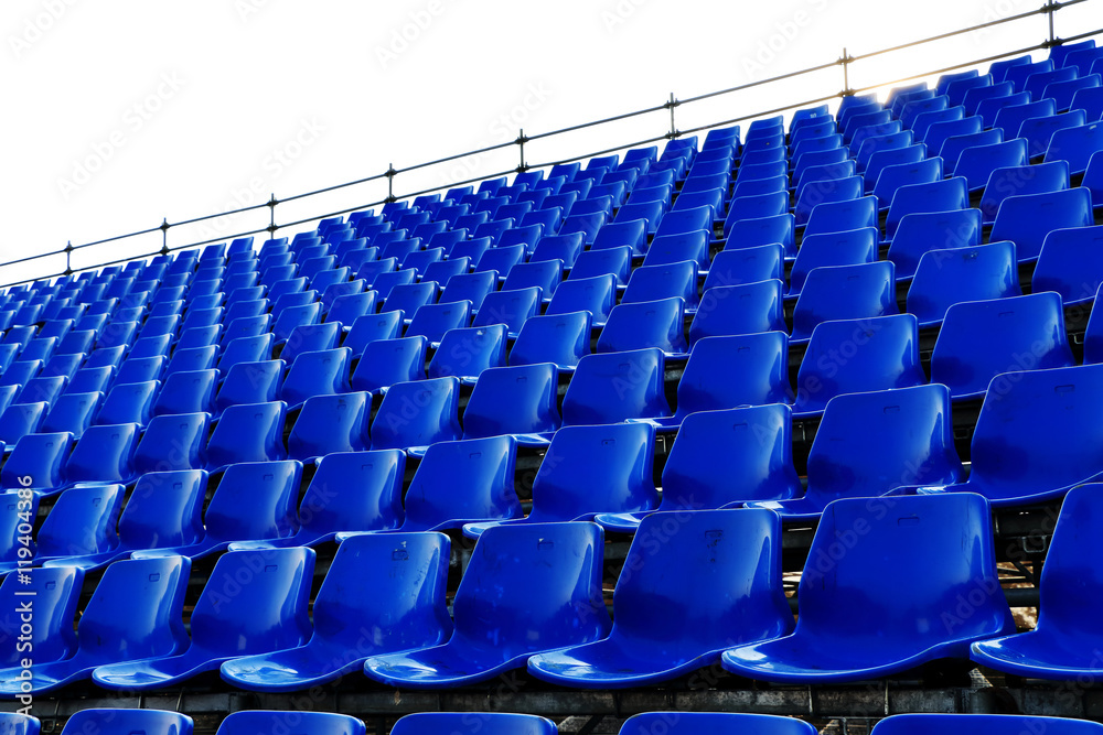 Obraz premium rows of blue seats Temporary stadium