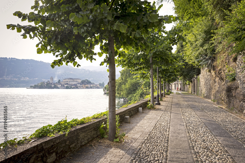 View from a waterfront in Orta San Giulio