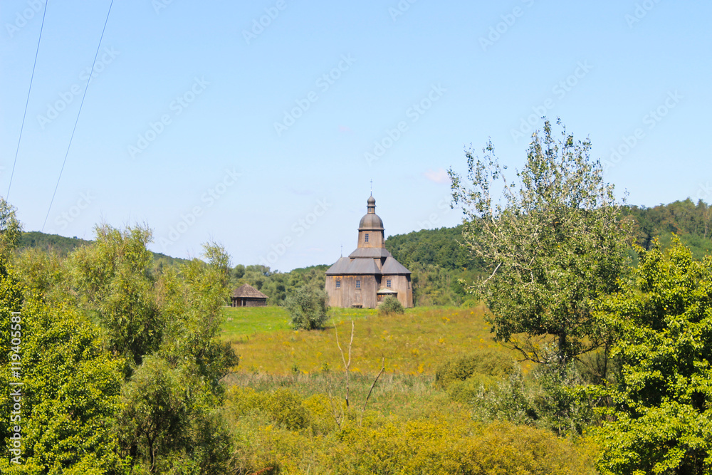 Fototapeta premium Old ukrainian wooden church