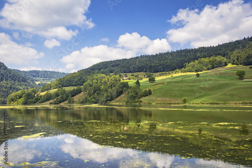 Obraz na płótnie River Doubs w salonie