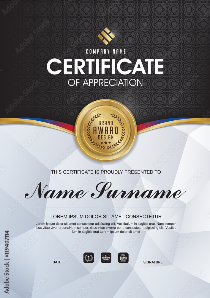 Fototapeta premium certificate template,Vector illustration