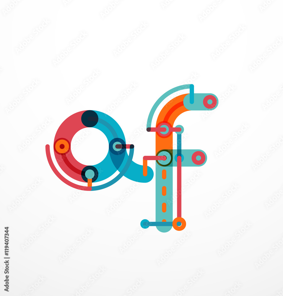 Abstract line design letter logo Abstract line design letter logo