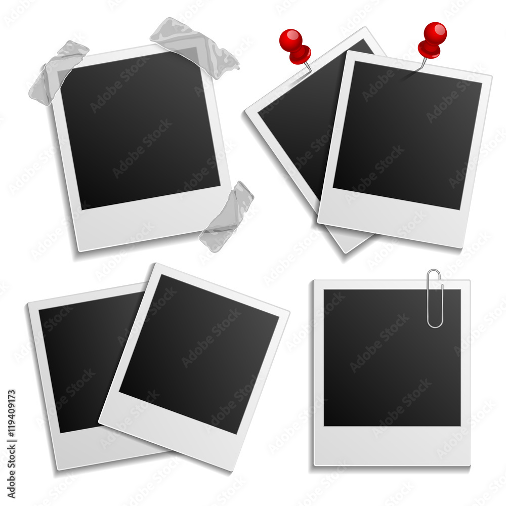 Retro photo frames on white Retro photo frames on white