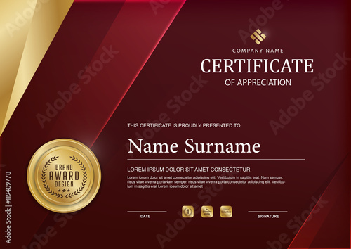 certificate template ,Vector illustration